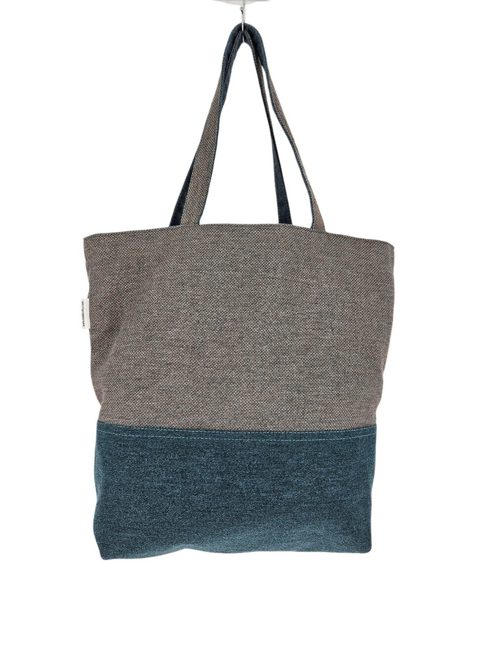 Sunbrella Two Tone Reusable Tote Bag Green Reversible
